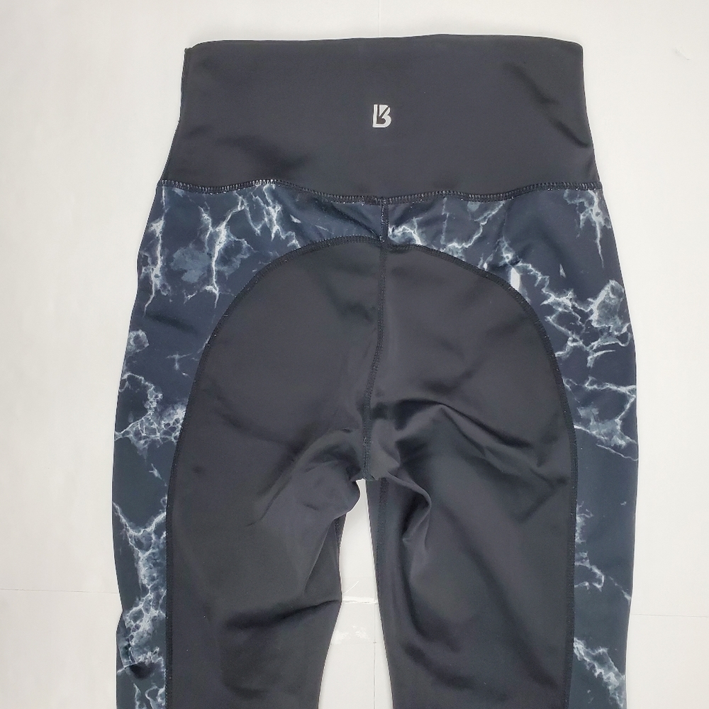 Buff Bunny Onyx Black Marble Mila High Rise Leggings Small Buffbunny